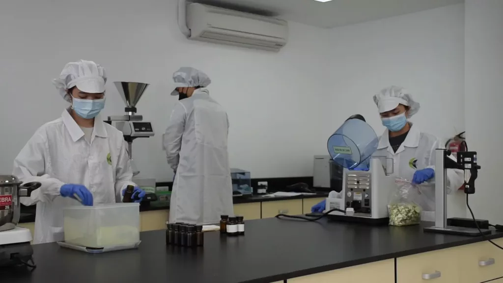 Emdee Chem laboratory team performing precision production work